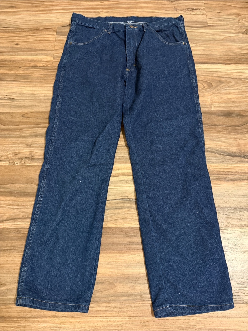 Wrangler Mens Regular Fit Jeans Stretch Dark Blue 34x29 Classic Cotton Blend NWT